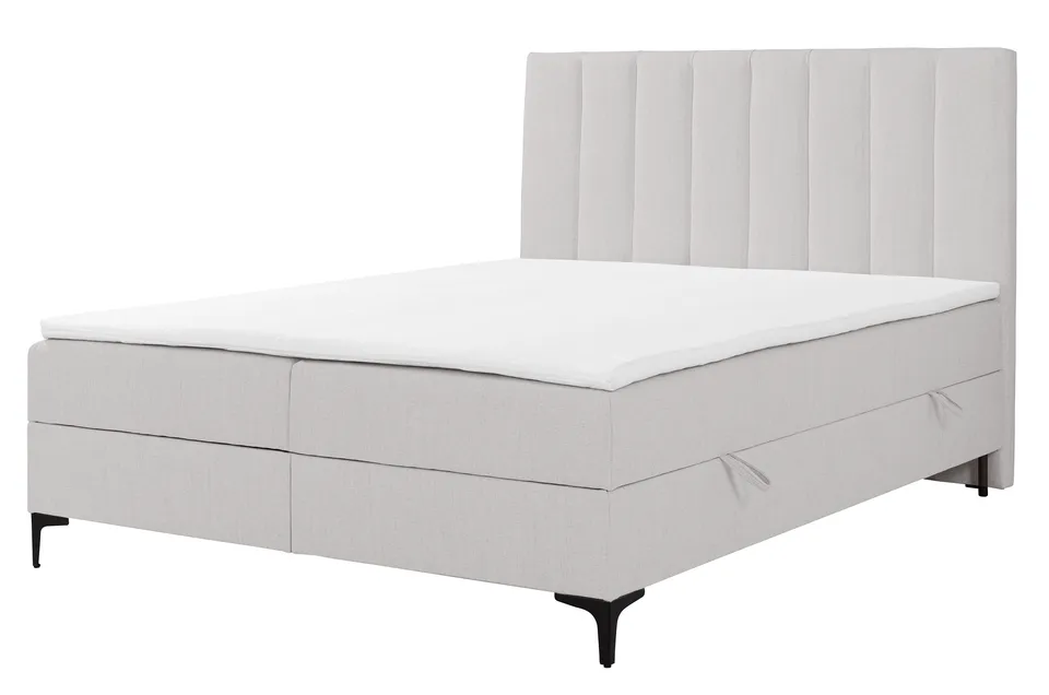 selsey-lorentes-kontinentales-bett-160x200-cm-mit-stauraum-topper-hellbeige-flec image 1