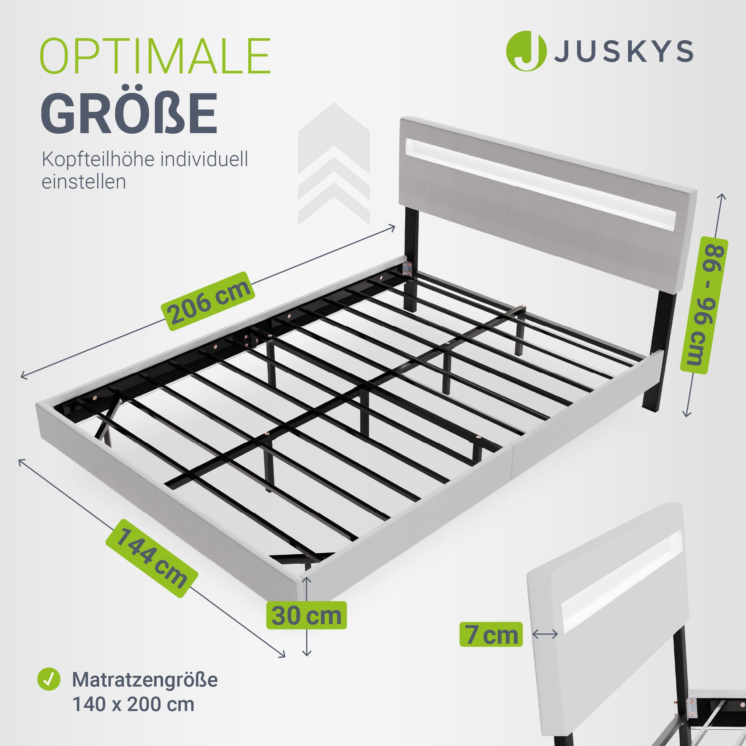 juskys-schwebebett-lissabon-140x200-cm-wei-kunstleder-doppelbett-mit-led-und-ver image 3