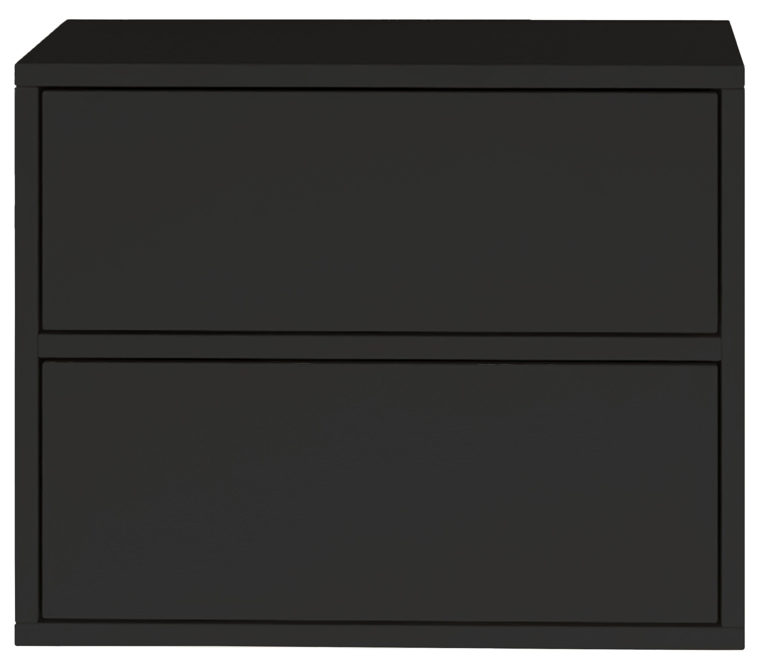 selsey-framme-h-ngender-nachttisch-mit-zwei-schubladen-50-cm-schwarz image 4