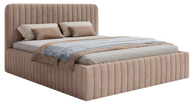 selsey-saliano-bezogenes-bett-160x200-cm-mit-stauraum-beige-wasserabweisender-sa image 1