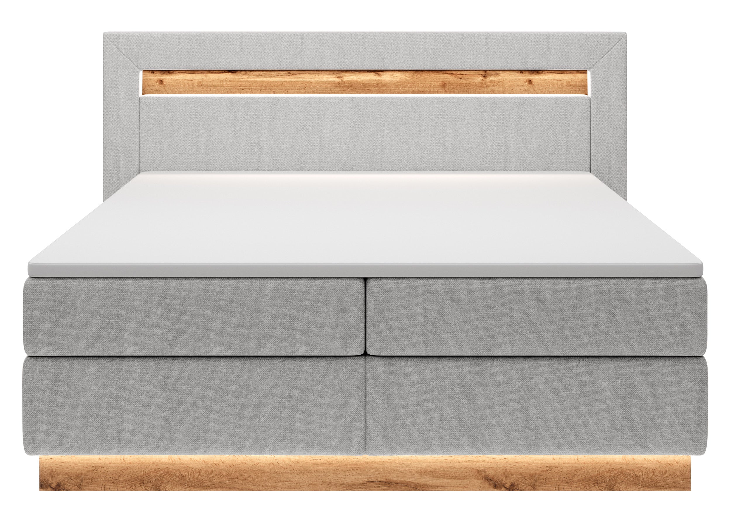 selsey-oski-kontinentales-bett-140x200-cm-mit-topper-und-beleuchtung-hellgrauer- image 3