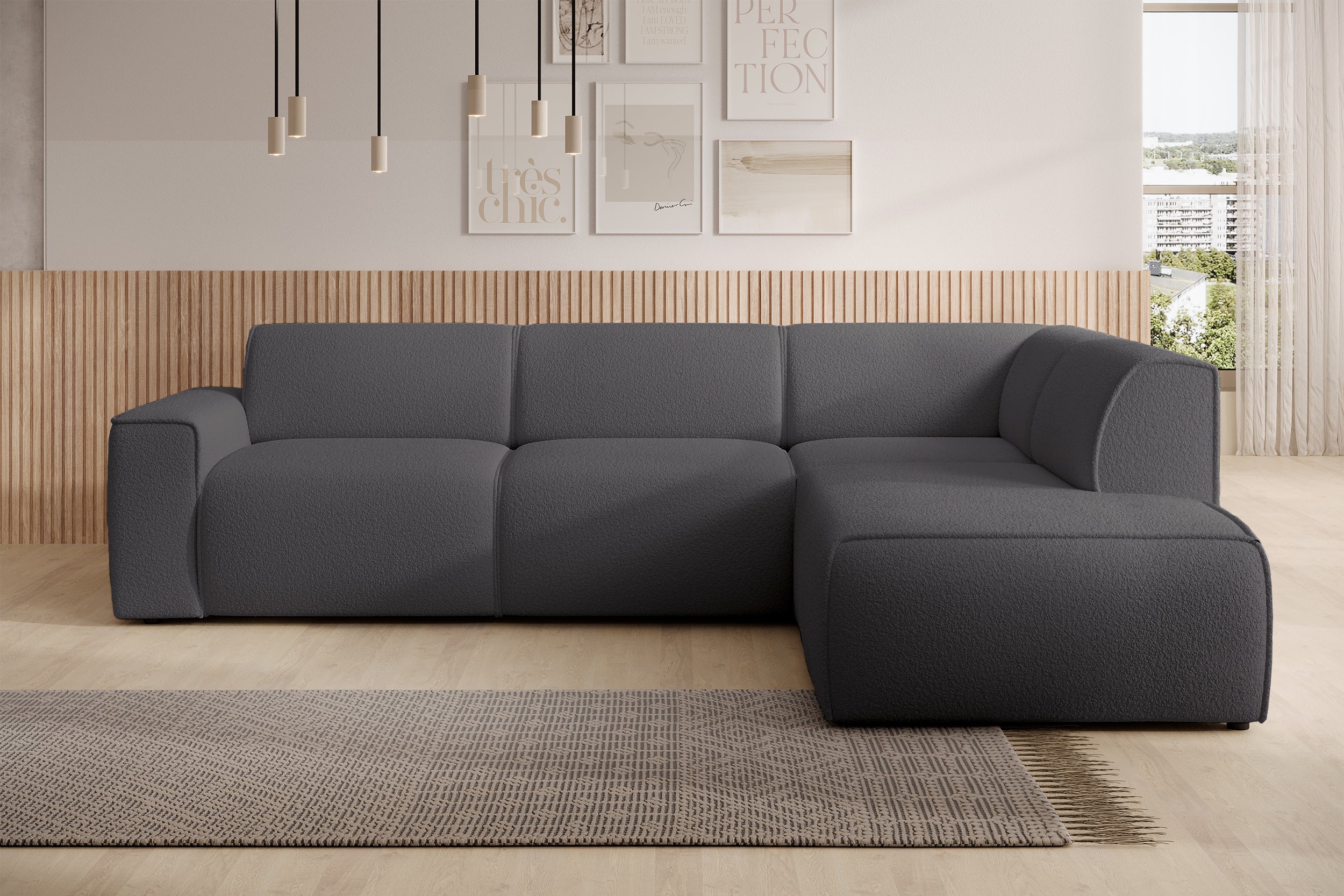 selsey-bouvi-ecksofa-l-f-rmig-rechte-armlehne-dunkelgrauer-boucl-stoff image 2
