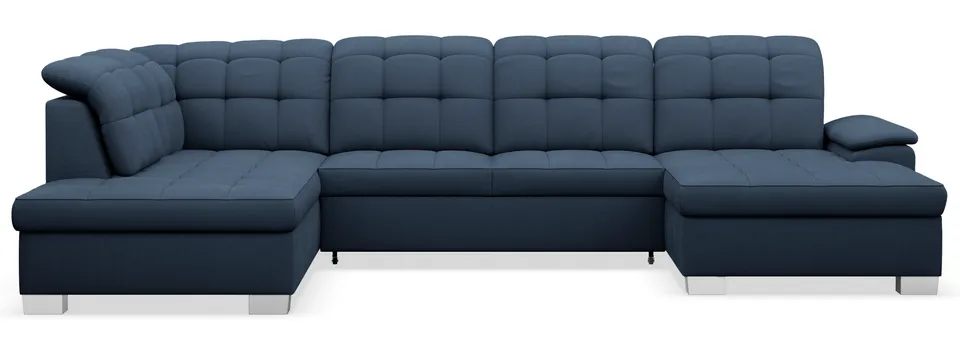 selsey-jamaal-ecksofa-mit-schlaffunktion-u-f-rmig-rechts-marineblauer-flechtstof image 1