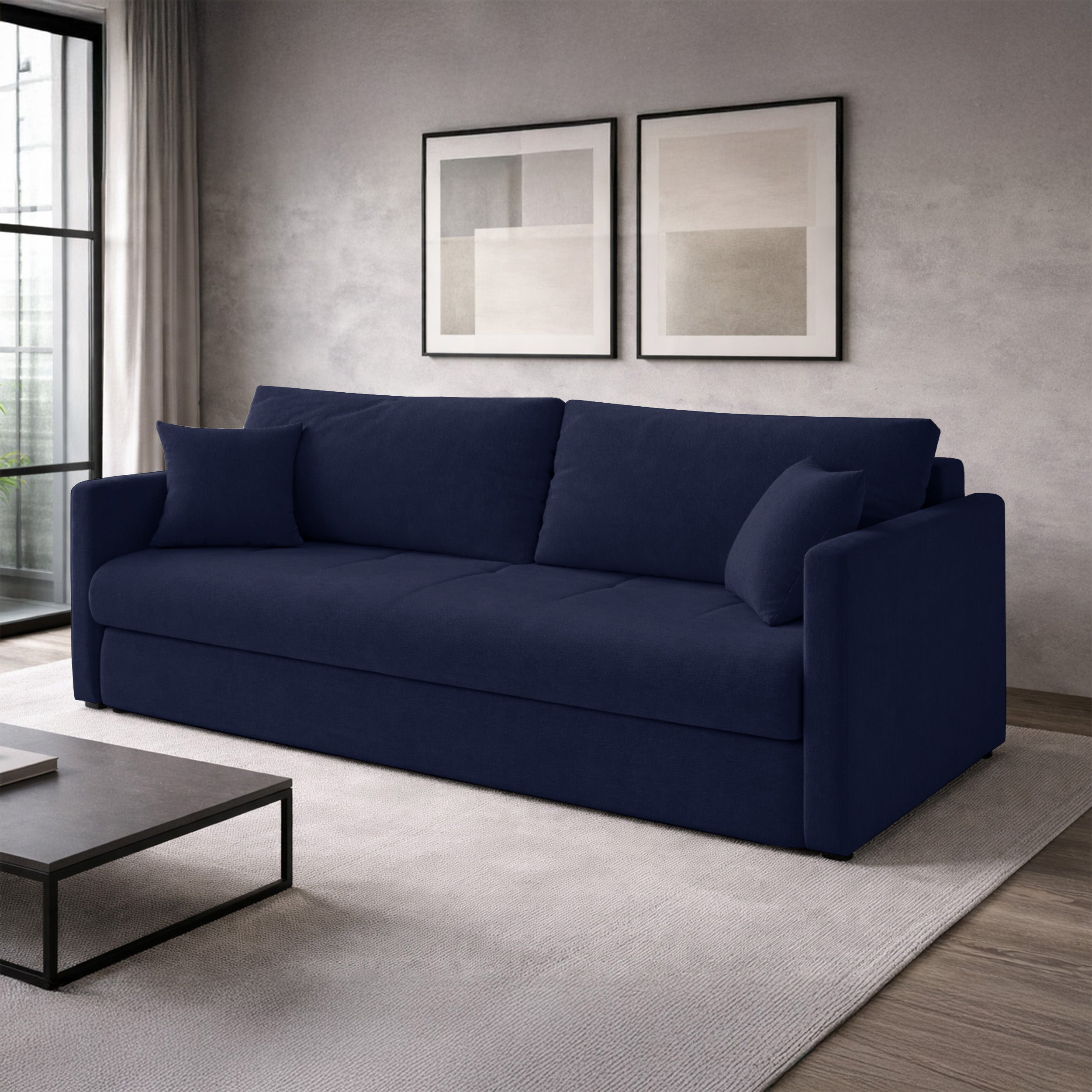 selsey-lorro-dreisitziges-schlafsofa-ausklappbar-granat-chenille-mit-stauraum image 2