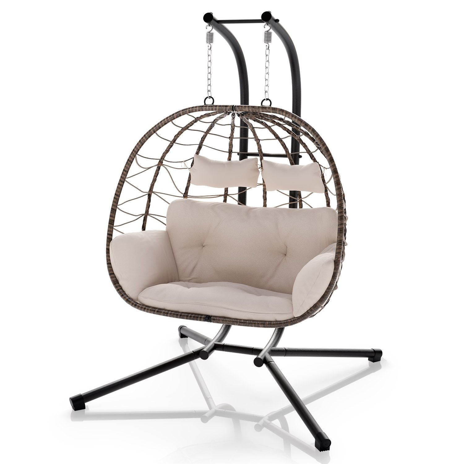 juskys-aria-polyrattan-doppelh-ngesessel-xxl-in-grau-mit-gestell image 8