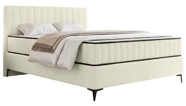 selsey-mufasso-kontinentales-bett-140x200-cm-mit-stauraum-cremefarbenes-boucl image 1