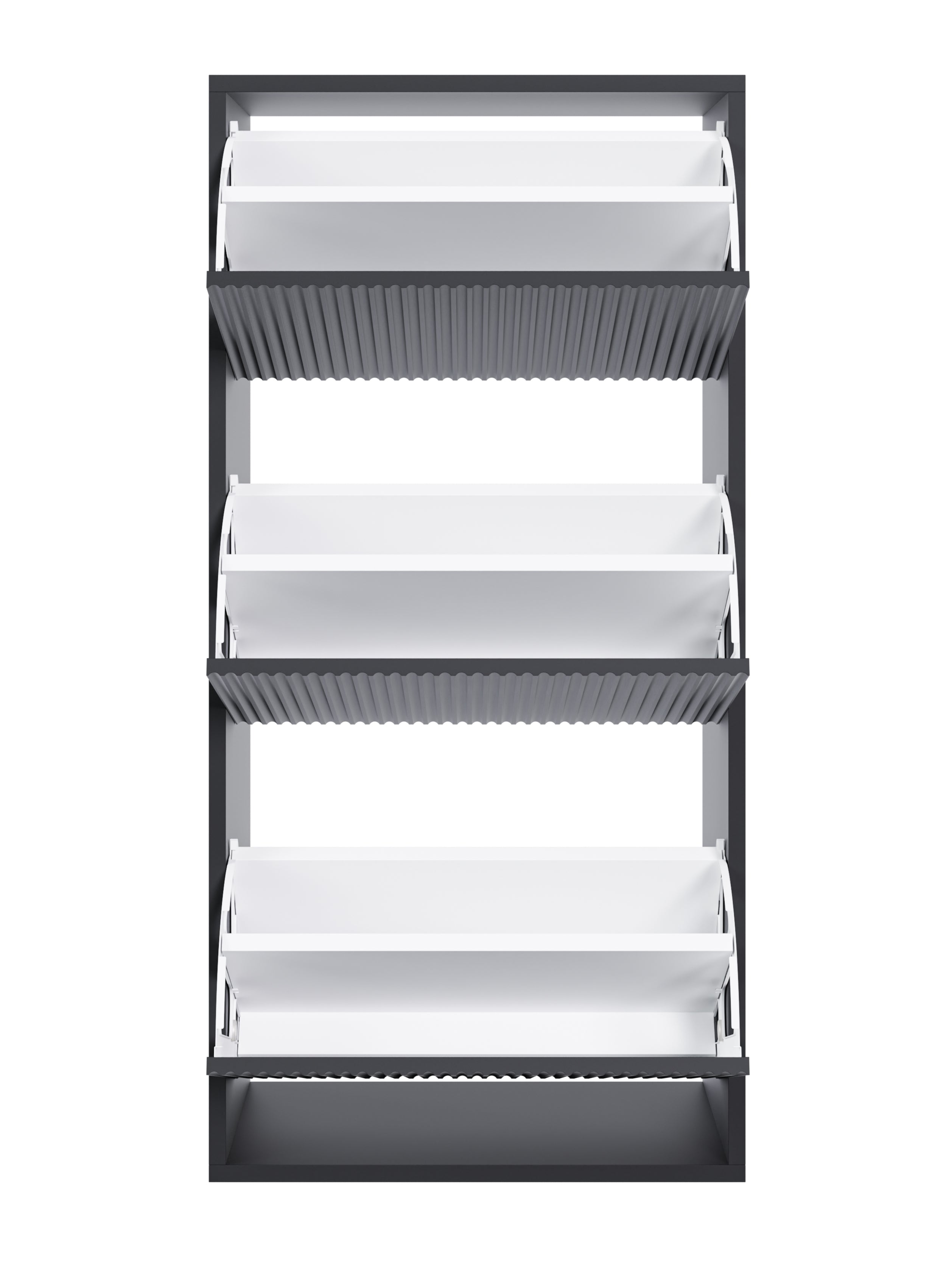 selsey-veldio-schuhschrank-50-cm-mit-3-f-chern-und-gefr-ster-front-schwarz-zum-a image 6