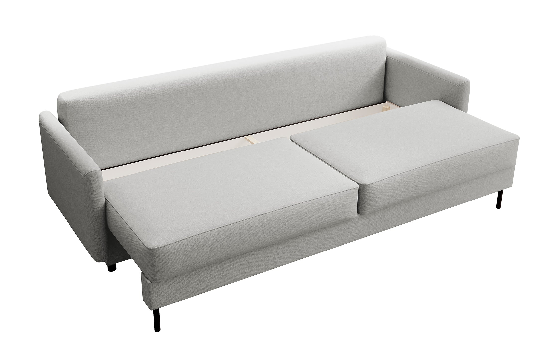 selsey-tomonde-dreisitziges-schlafsofa-mit-stauraum-hellgrauer-samtvelours image 6