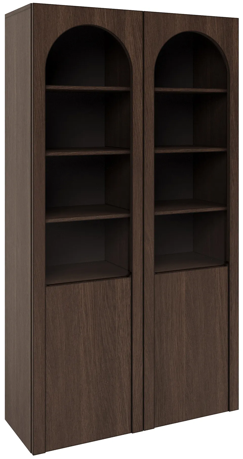 selsey-arkadia-vitrine-schrank-zweit-rig-100-cm-eiche-dunin-mit-glasfront image 1