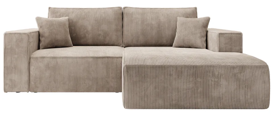 selsey-farese-mini-ecksofa-mit-schlaffunktion-rechts-l-form-mit-bettkasten-beige image 1