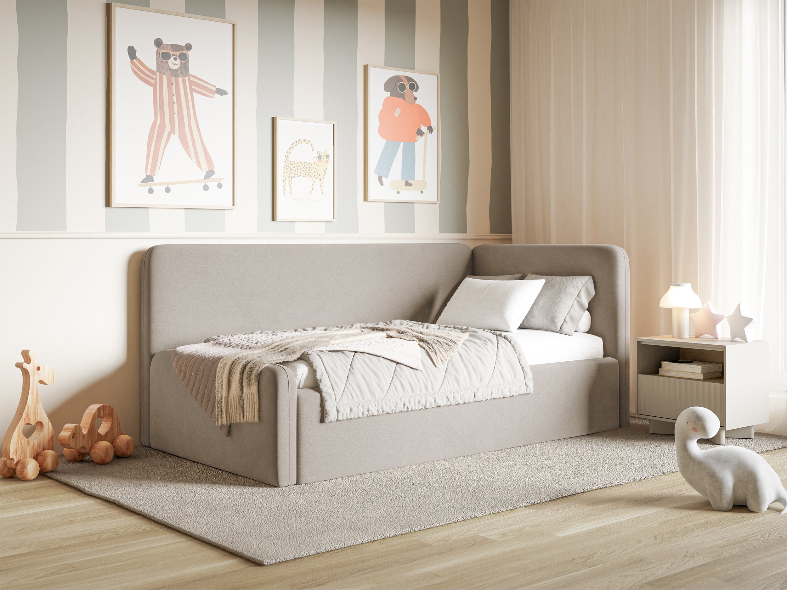 selsey-fanklo-jugendbett-120x200-cm-rechts-mit-matratze-und-stauraum-grau-beiger image 5