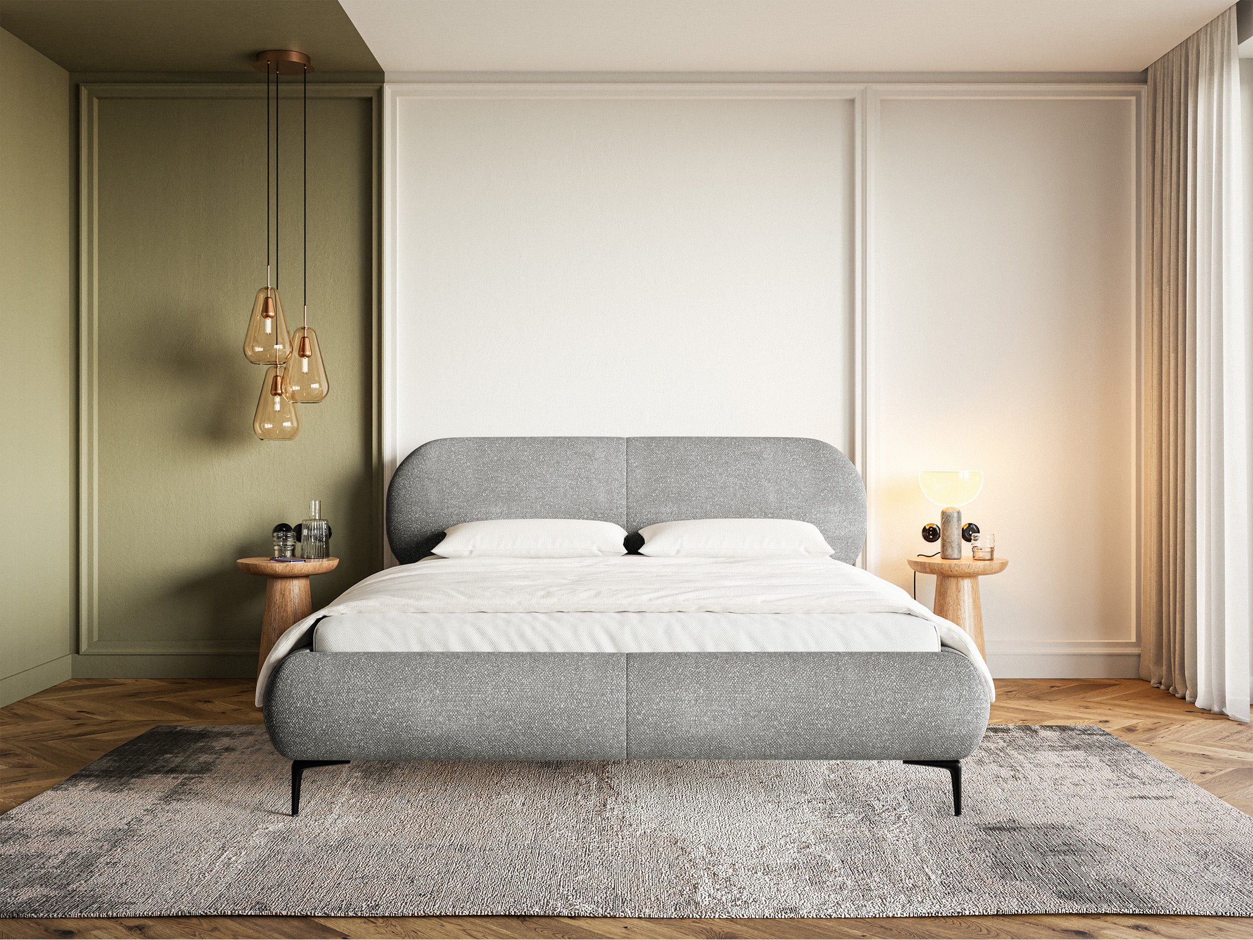 selsey-bett-ovalle-160x200-cm-grau-chenille-stauraum-metallrahmen-schwarze-beine image 2