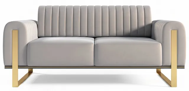 selsey-parissa-zweisitziges-sofa-hellgrauer-samt image 1