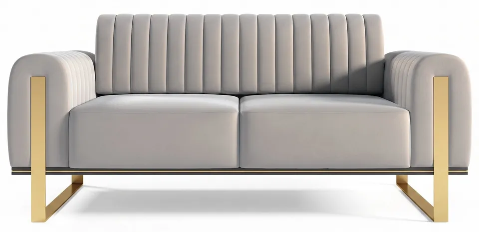 selsey-parissa-zweisitziges-sofa-hellgrauer-samt image 1
