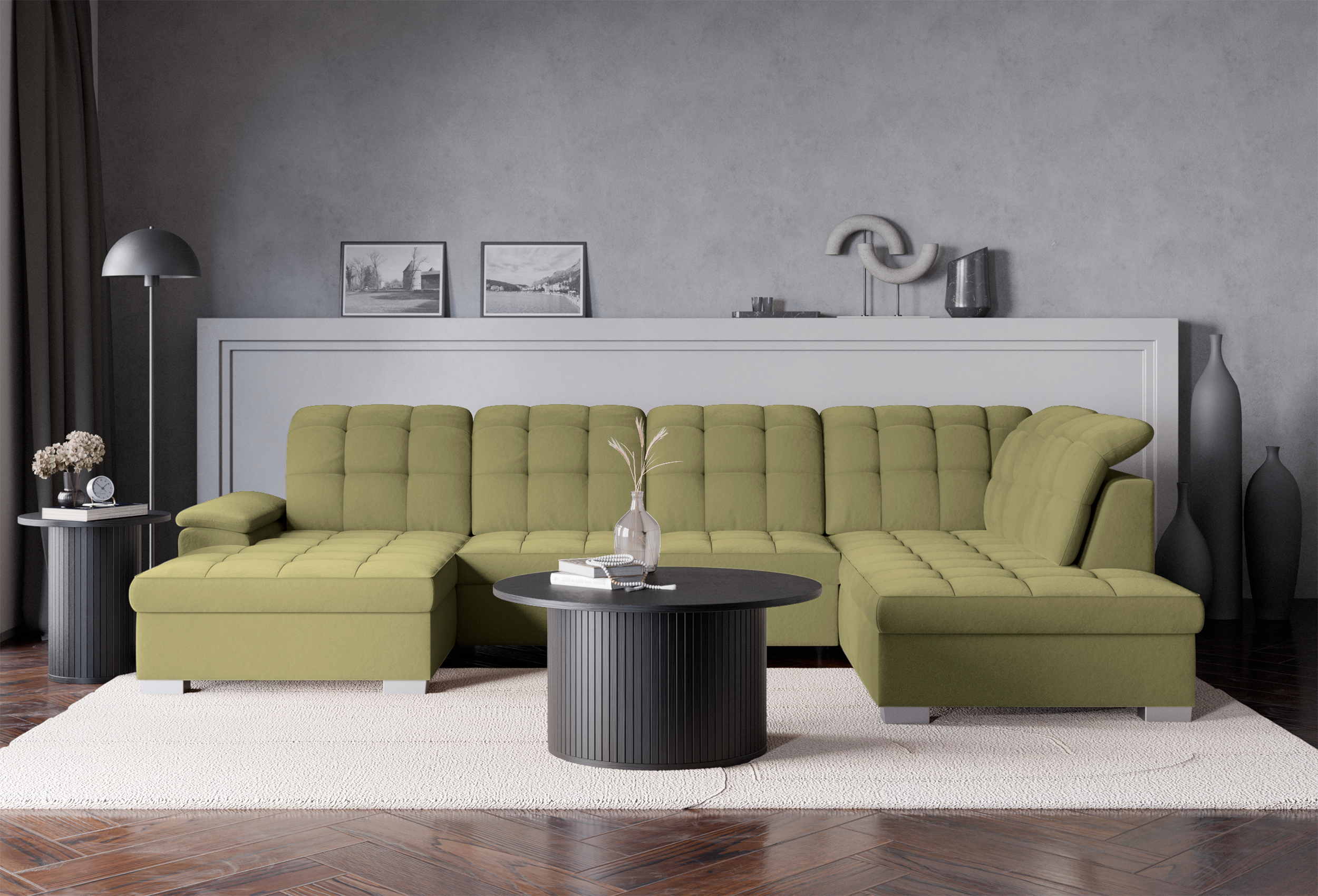 selsey-jamaal-ecksofa-mit-schlaffunktion-u-f-rmig-links-mit-stauraum-olivgr-n-sa image 2