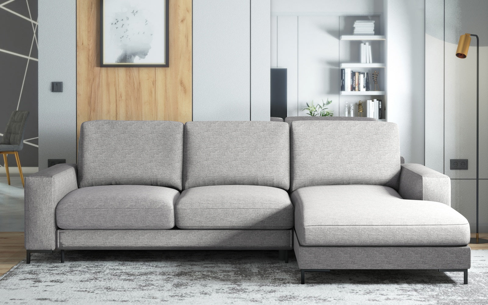 selsey-mokpeo-ecksofa-rechts-mit-schlaffunktion-hellgrau-pflegeleicht image 2