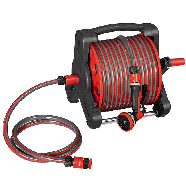 juskys-mobile-schlauchtrommel-basic-mit-30-m-wasserschlauch image 1