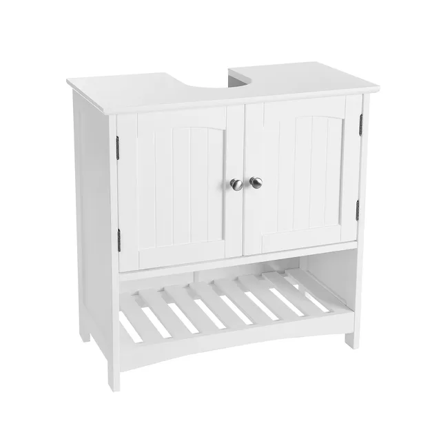 vasagle-badezimmerschrank-mit-offenem-fach-wei image 1