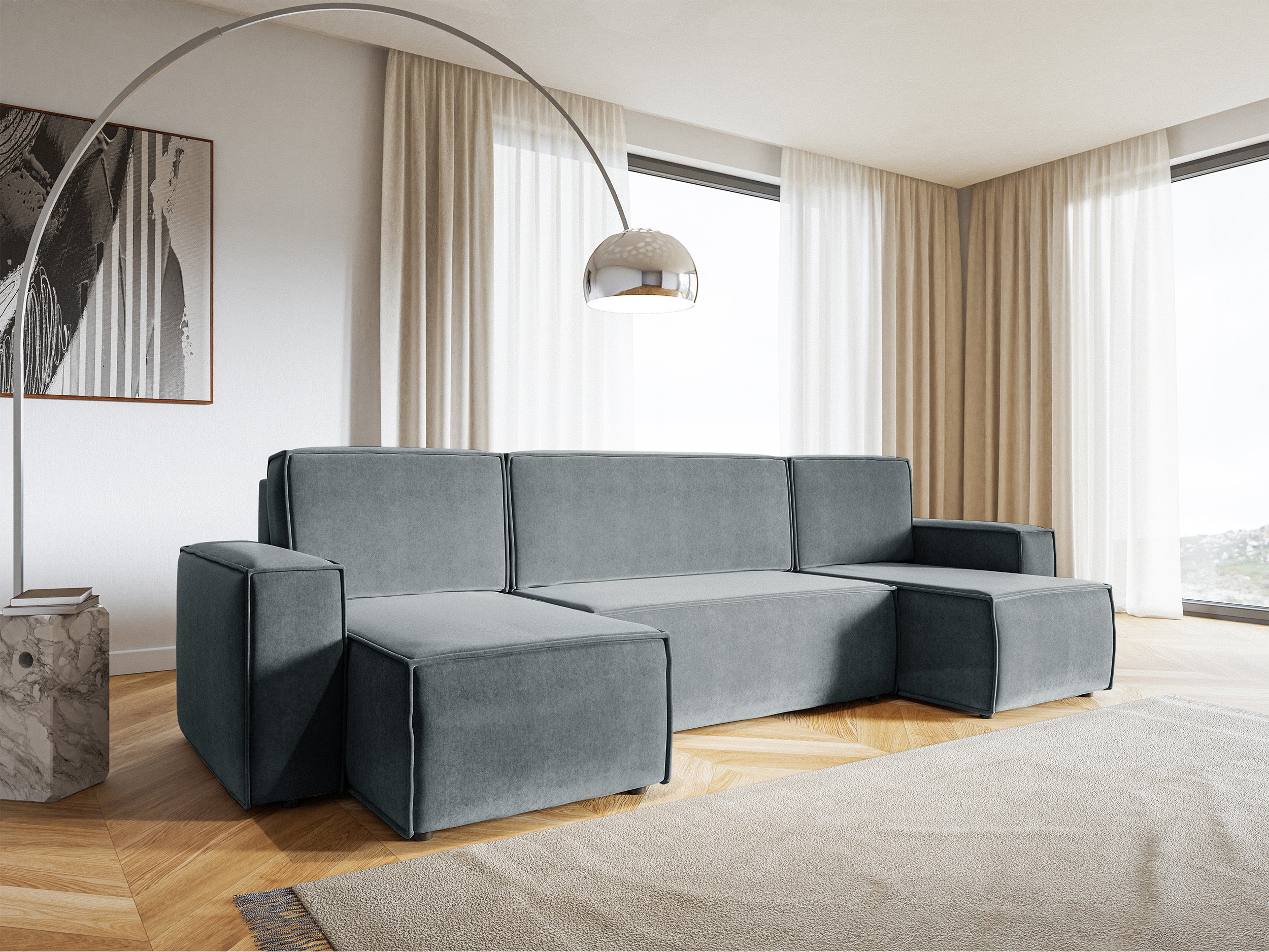 selsey-copertino-u-ecksofa-mit-schlaffunktion-und-stauraum-grau-wasserabweisende image 3