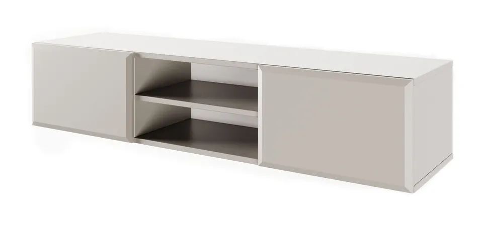 selsey-chocolated-h-ngender-tv-schrank-137-cm-sandbeige-mit-2-t-ren-und-nische image 1
