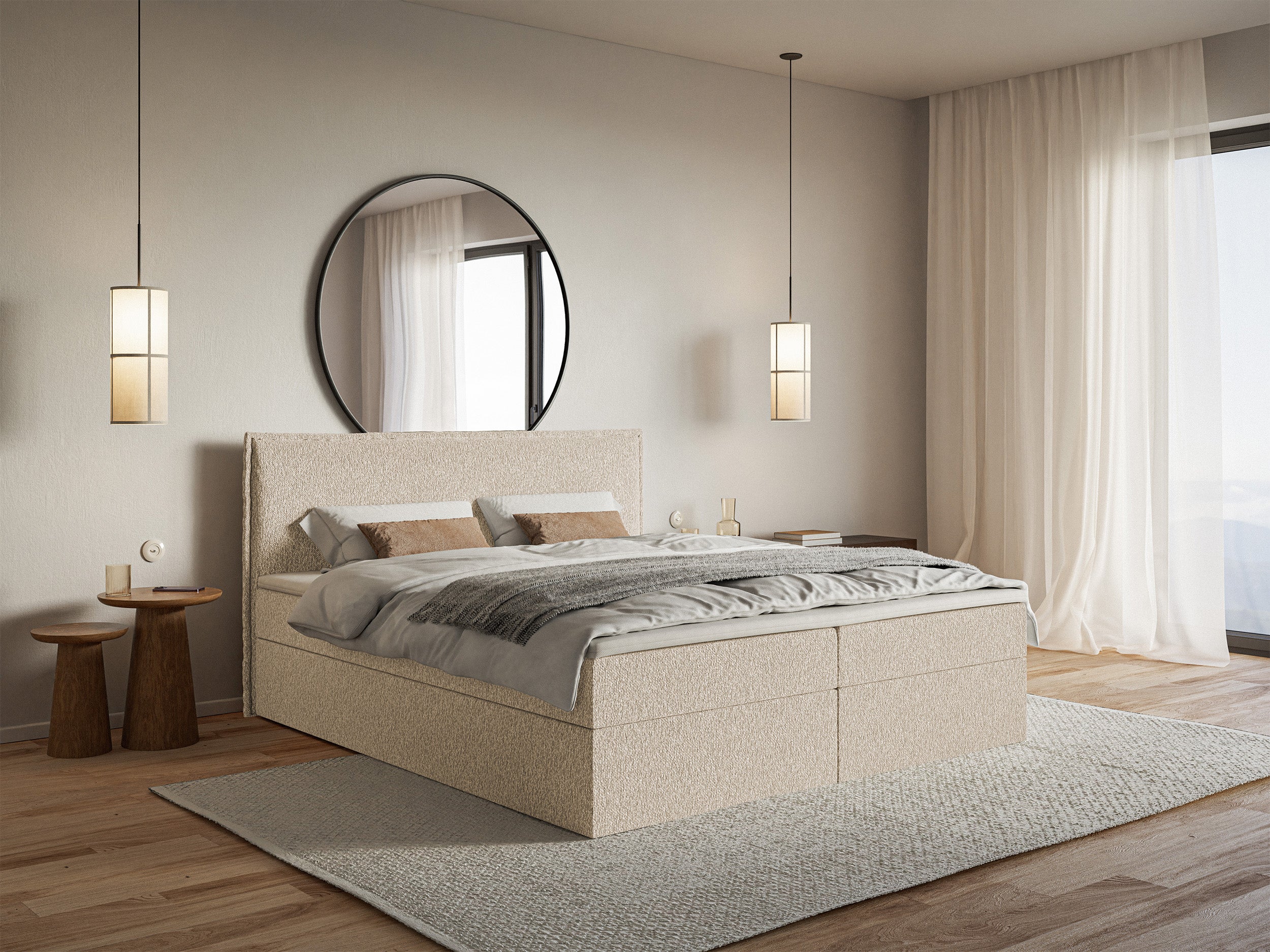 selsey-softie-kontinentalbett-140x200-cm-mit-stauraum-und-topper-hellbeiger-chen image 2