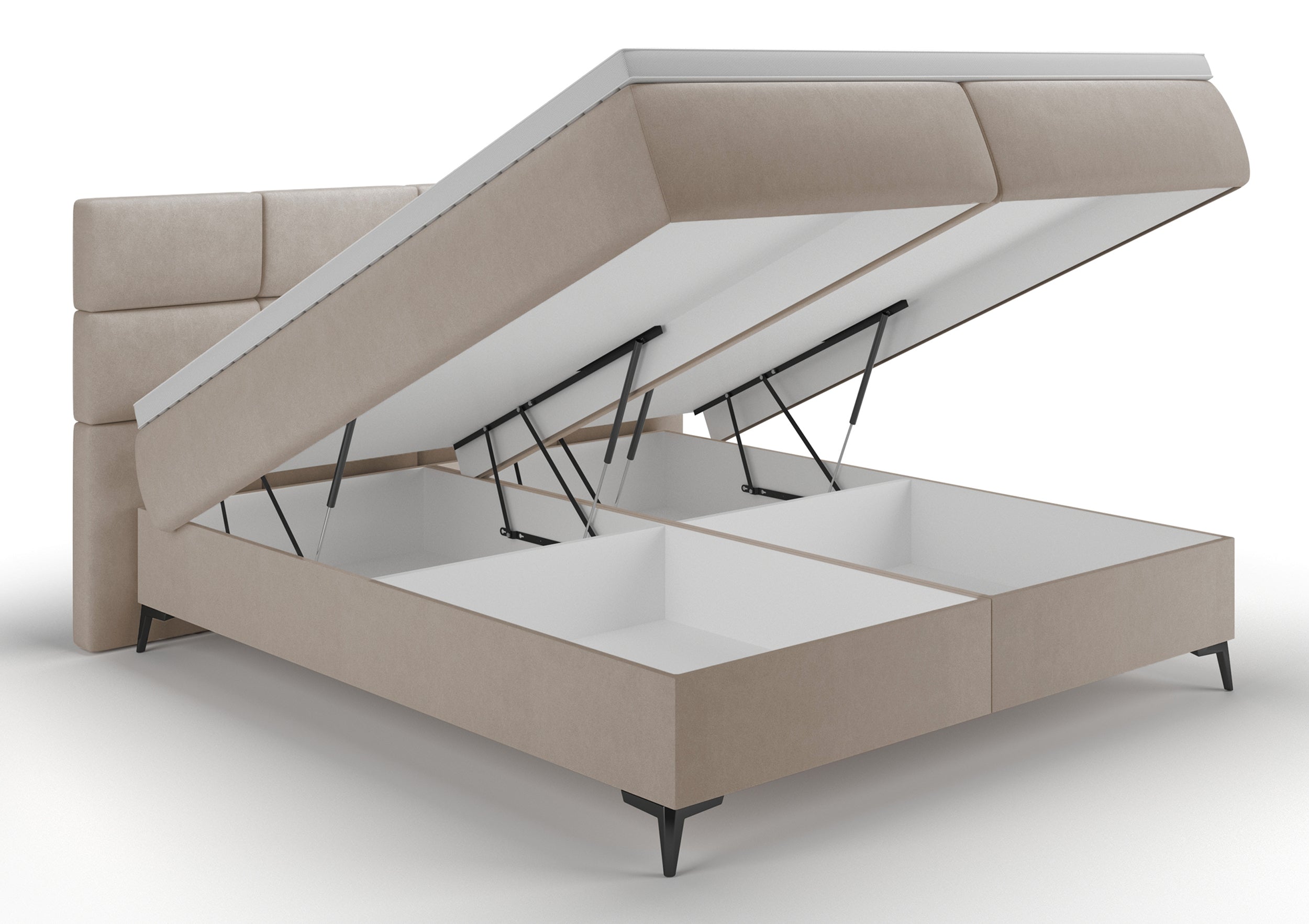 selsey-rektango-kontinentalbett-140x200-cm-mit-stauraum-und-topper-beiger-samt image 8