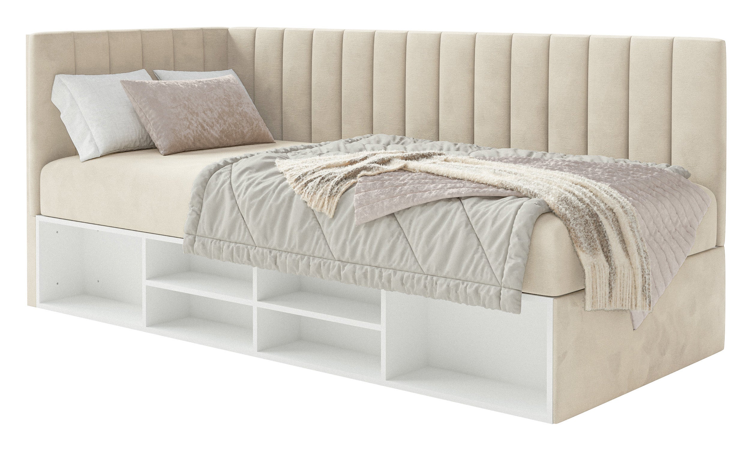 selsey-ventrio-jugendbett-90x200-cm-linksseitig-mit-stauraum-hellbeiger-velours image 4