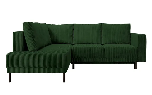 selsey-rodario-ecksofa-links-mit-schlaffunktion-und-bettkasten-dunkelgr-ner-cord image 1