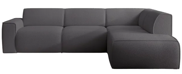 selsey-bouvi-ecksofa-l-f-rmig-rechte-armlehne-dunkelgrauer-boucl-stoff image 1