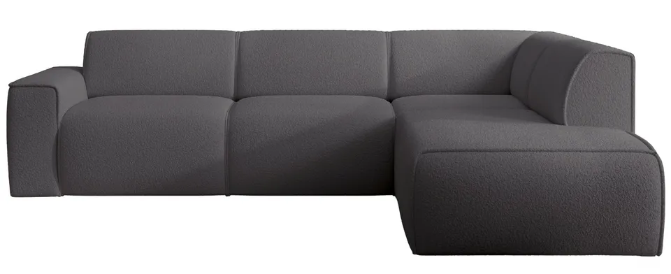 selsey-bouvi-ecksofa-l-f-rmig-rechte-armlehne-dunkelgrauer-boucl-stoff image 1