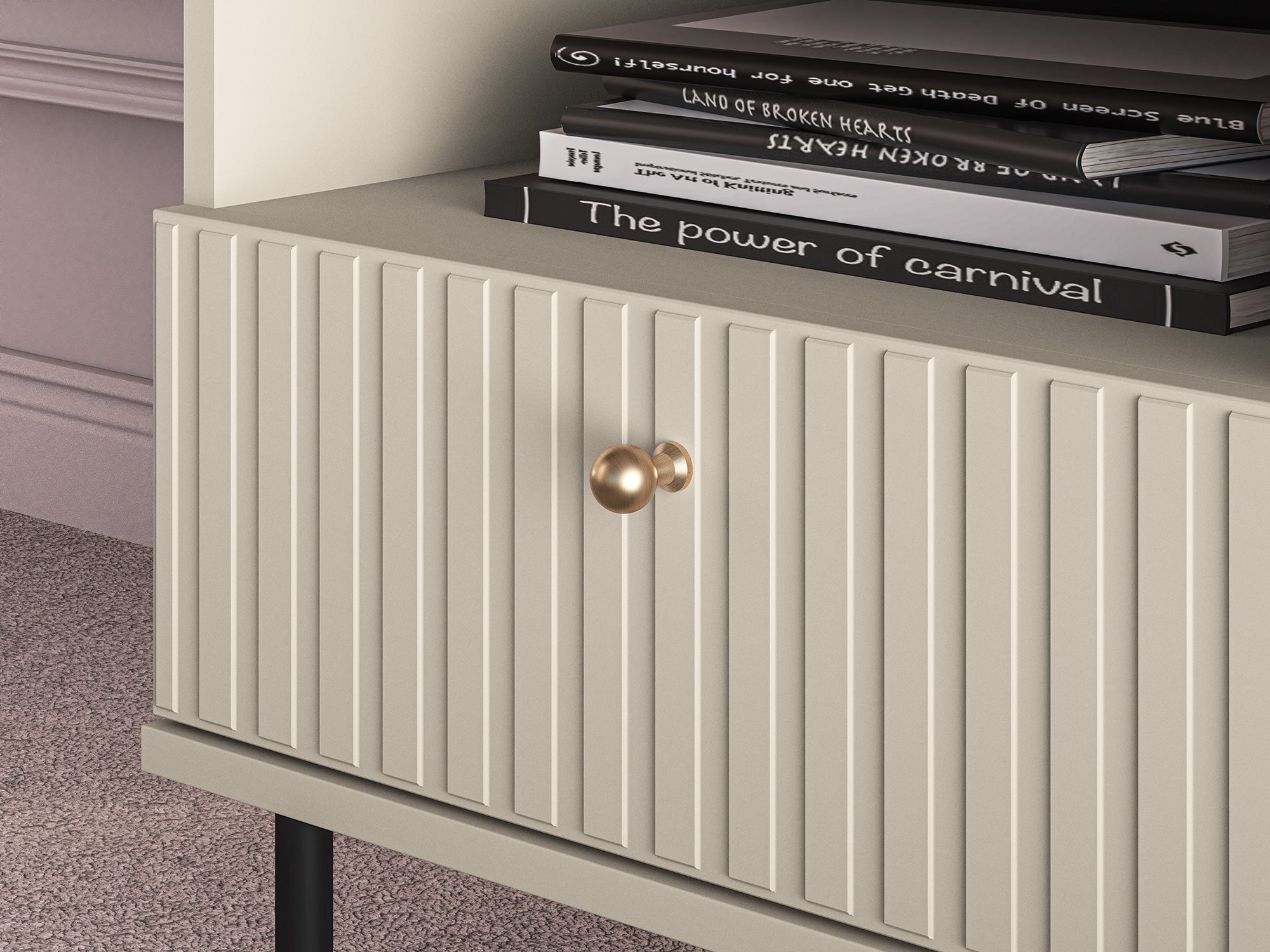 selsey-caletto-nachttisch-50-cm-mit-schublade-beige-mit-lamellen-goldener-griff image 5