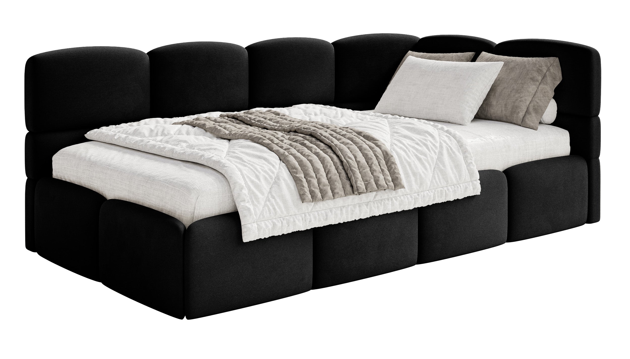 selsey-cloudy-jugendbett-120x200-cm-rechtsseitig-mit-stauraum-schwarzer-velours image 1