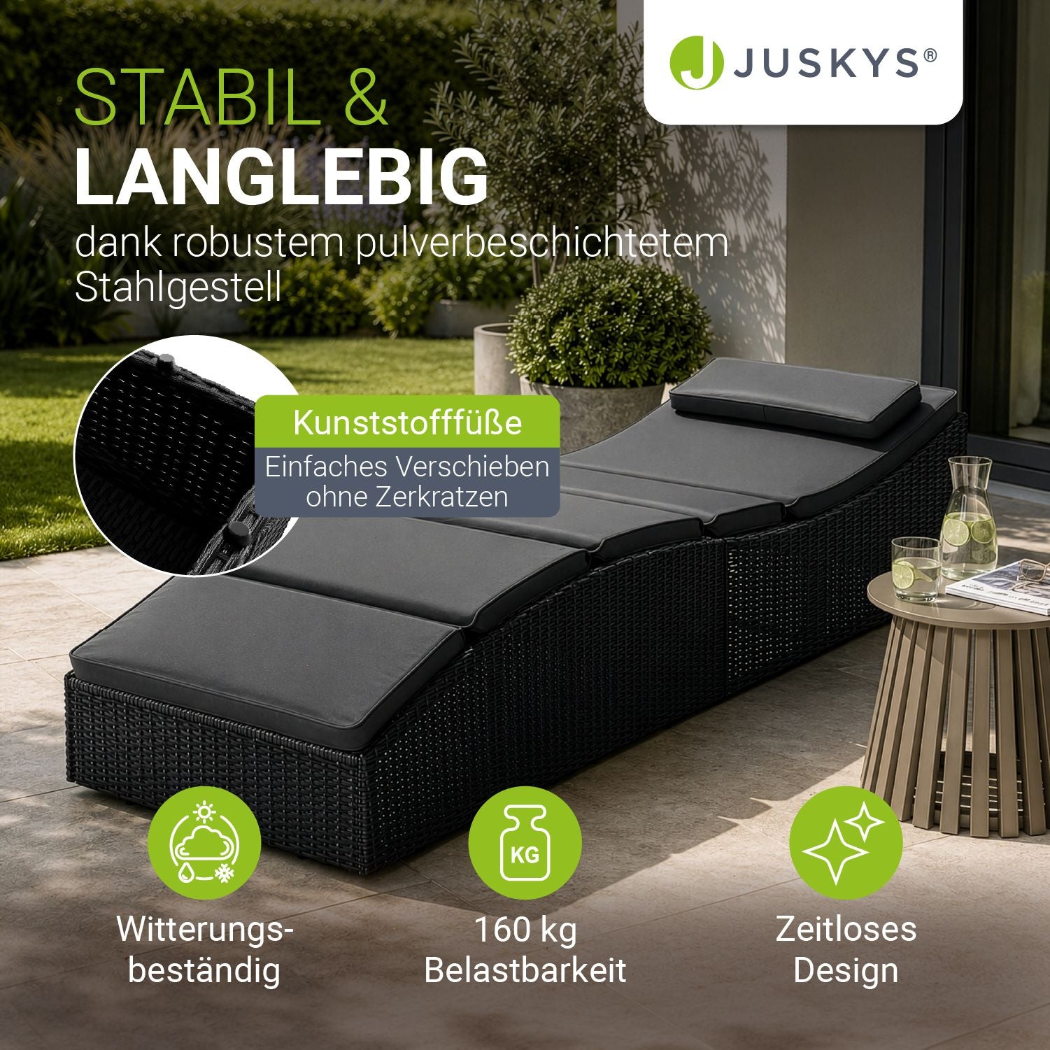 juskys-sonnenliege-lamia-polyrattan-faltbar-mit-auflage-verstellbar image 5