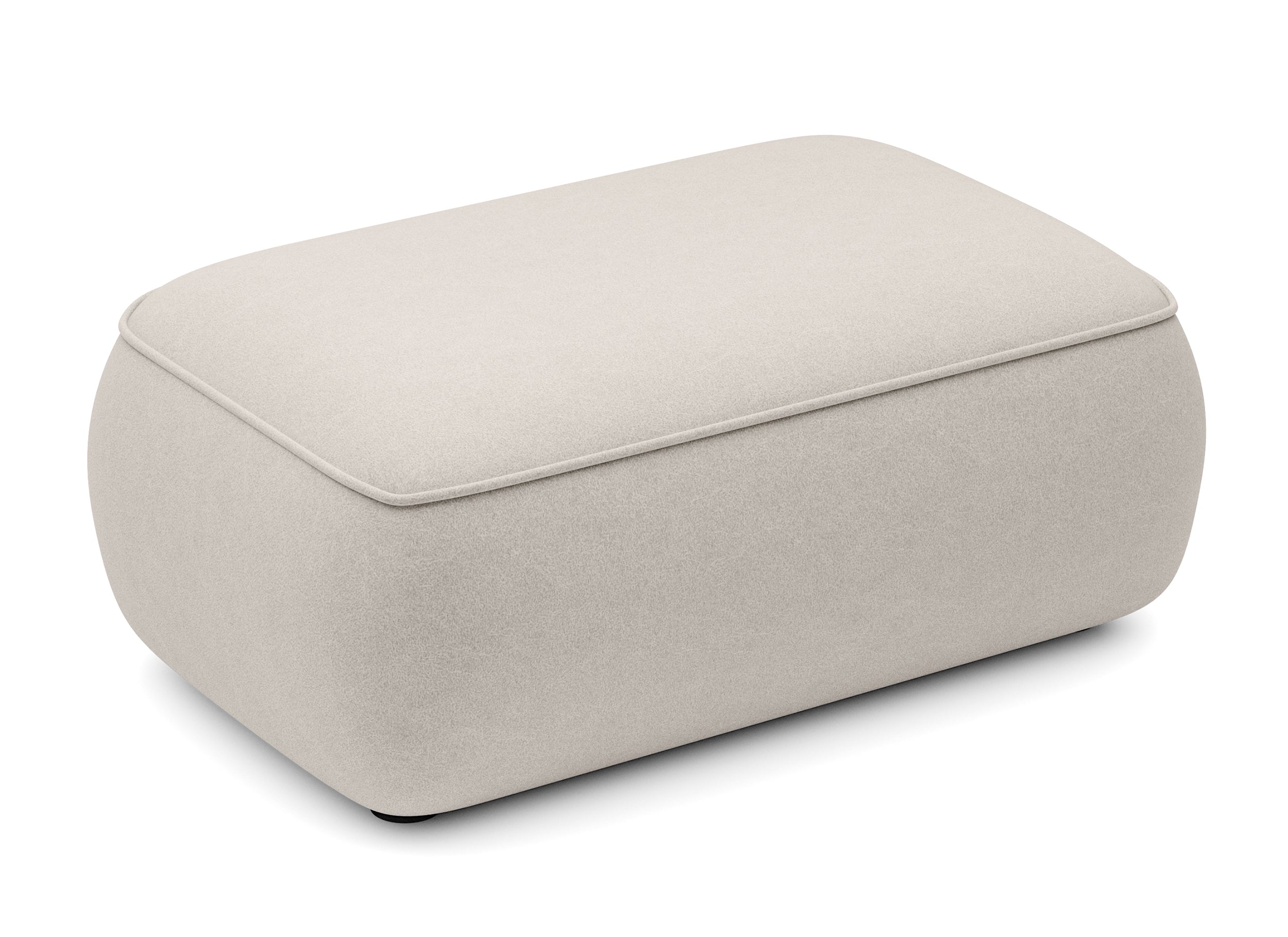 selsey-ovo-hocker-pouf-cremiger-samt-pflegeleicht image 1