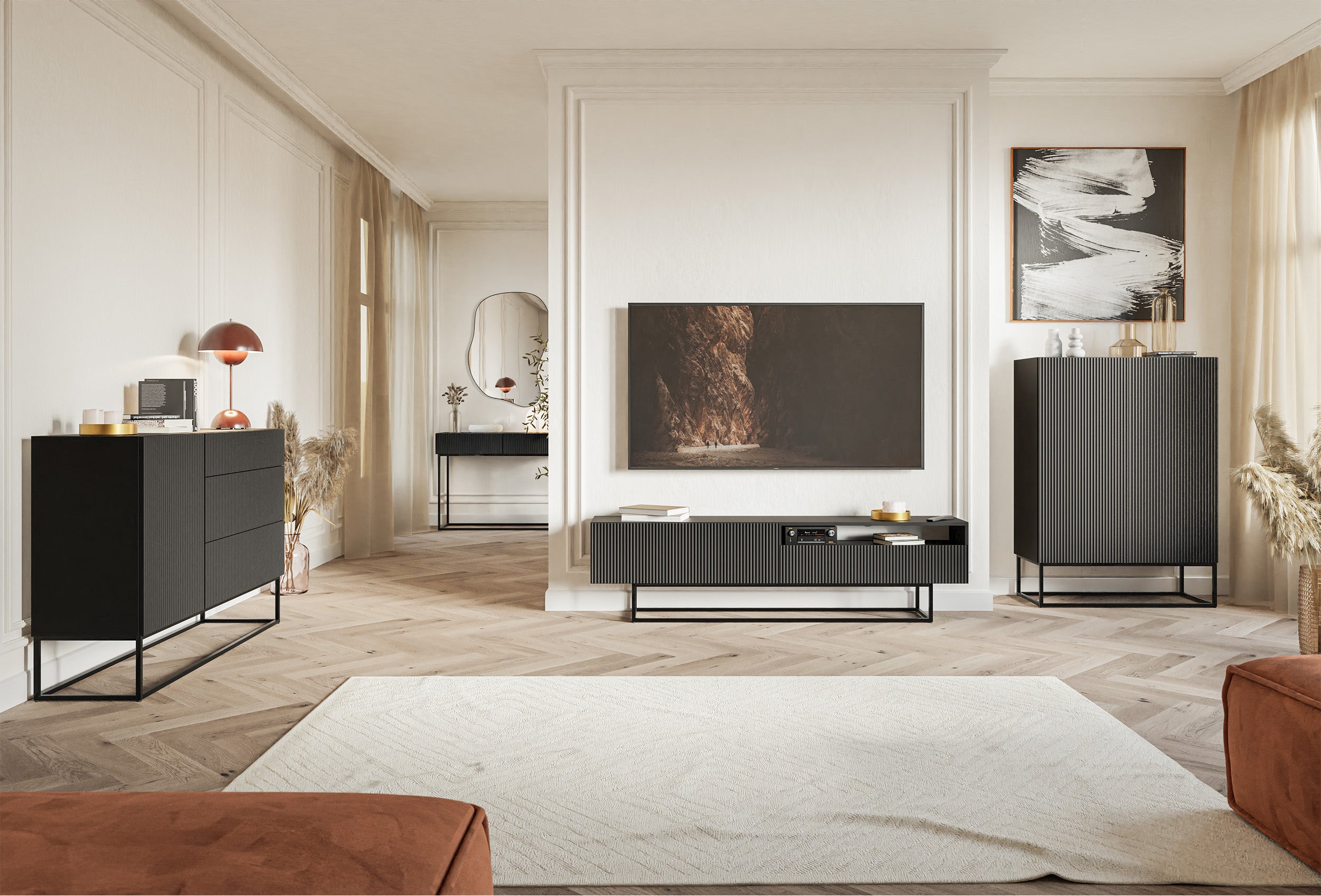 selsey-veldio-tv-schrank-175-cm-schwarz-mit-nische-gefr-ste-front image 3