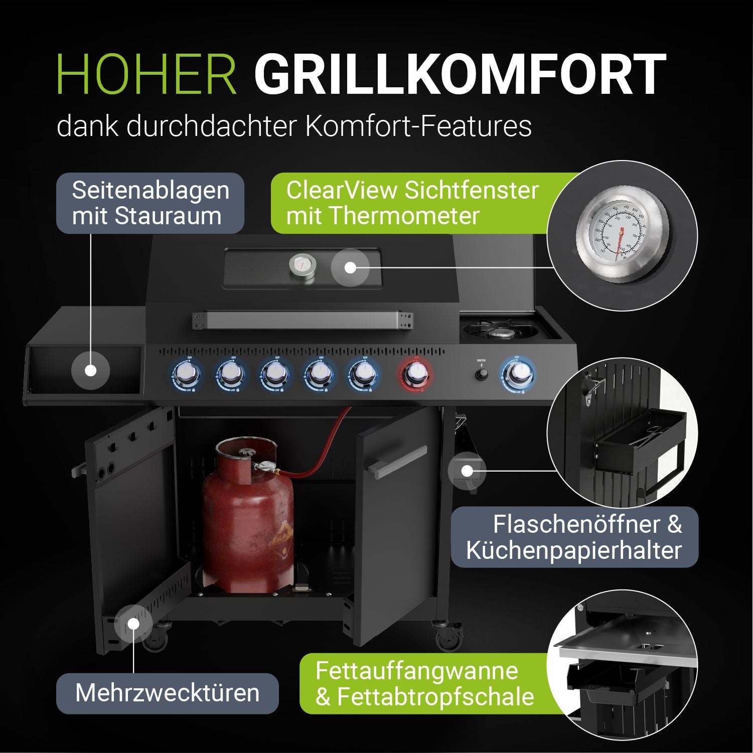 juskys-bbq-gasgrill-tennessee-6-1-brenner-mit-gusseisenrost-und-sichtfenster image 3