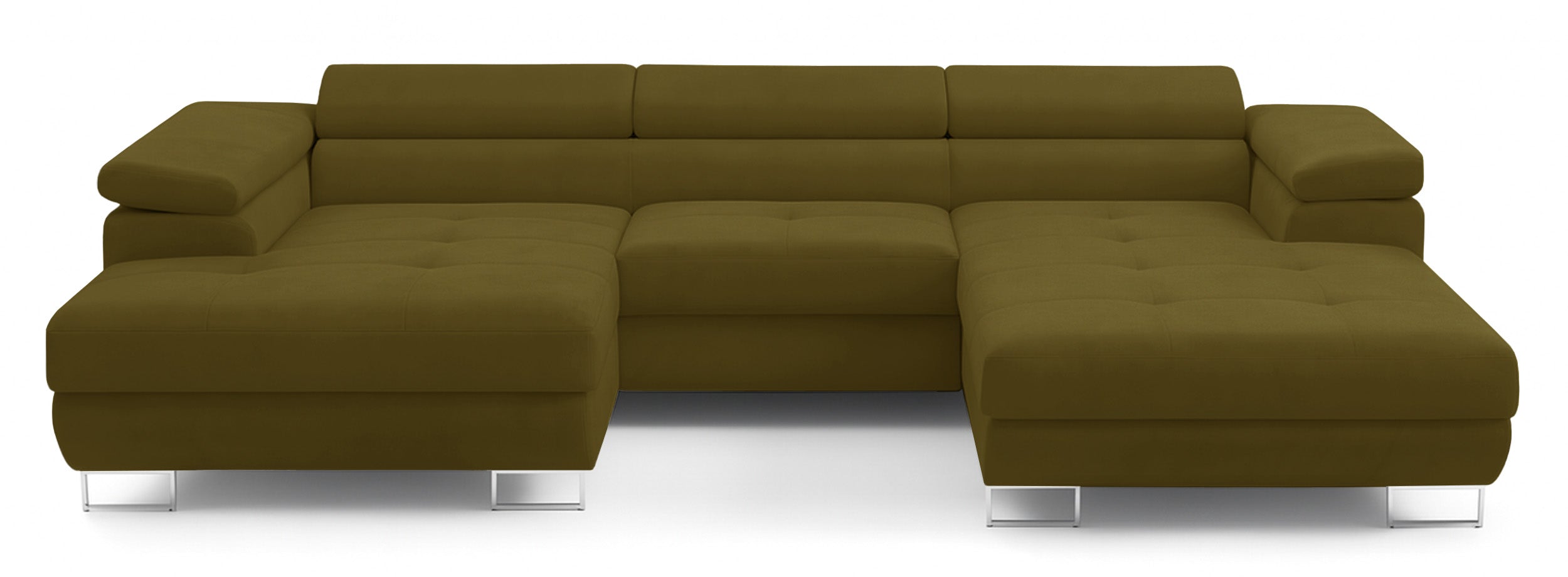 selsey-nollia-ecksofa-mit-schlaffunktion-u-form-links-oliv-boucl-verstellbare-ko image 1
