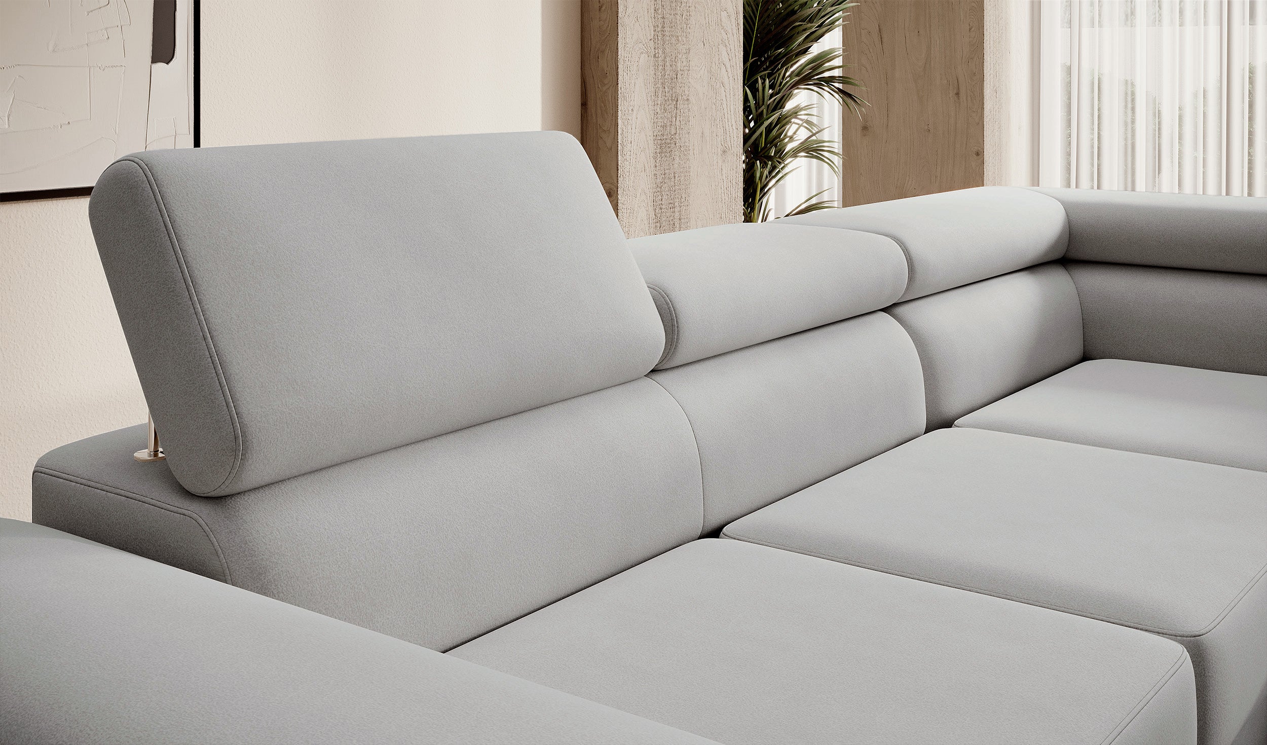 selsey-stevil-ecksofa-mit-schlaffunktion-l-form-rechts-grauer-samt image 6