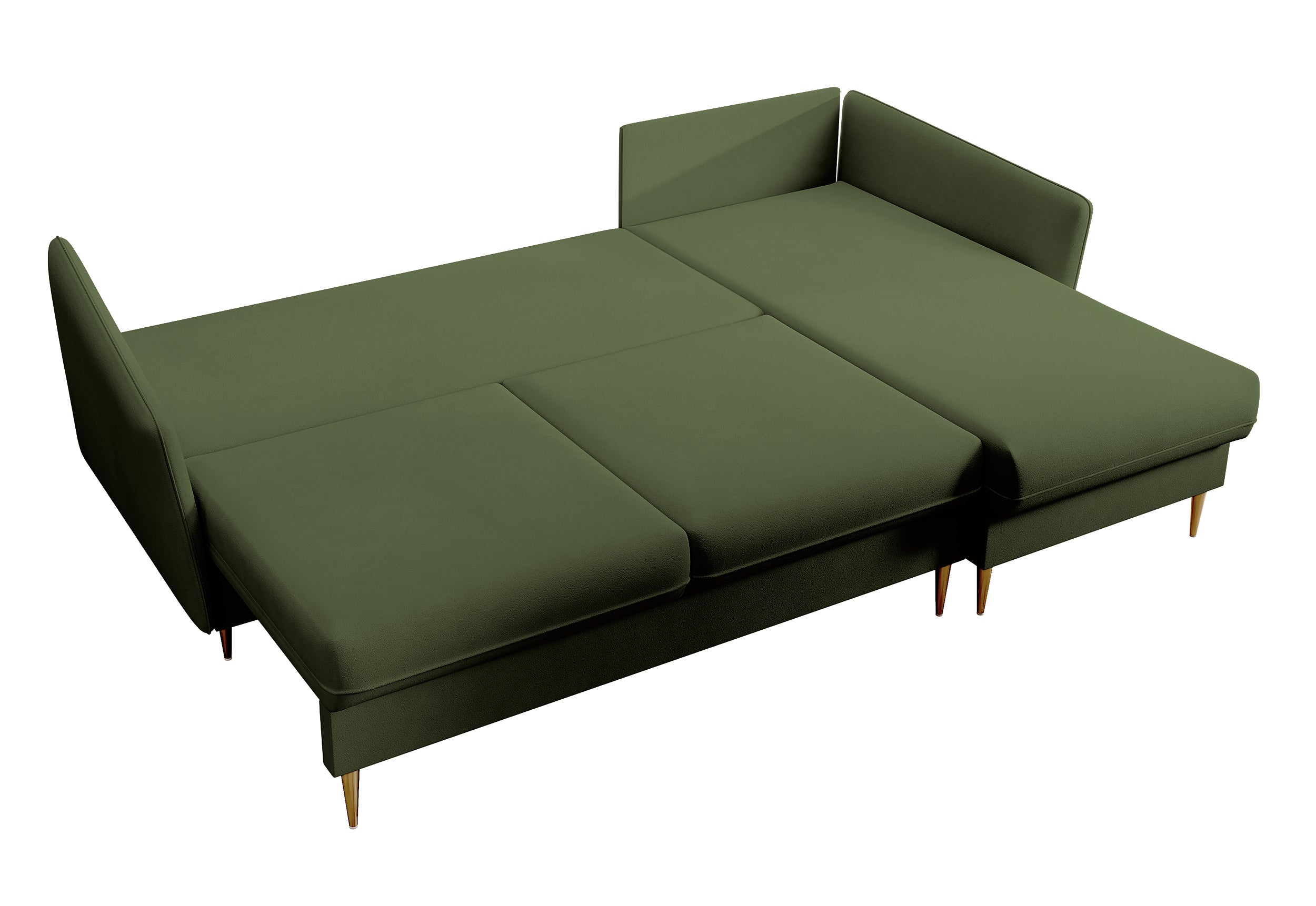 selsey-volio-ecksofa-mit-schlaffunktion-olivgr-n-samt-wasserabweisend-goldene-be image 6