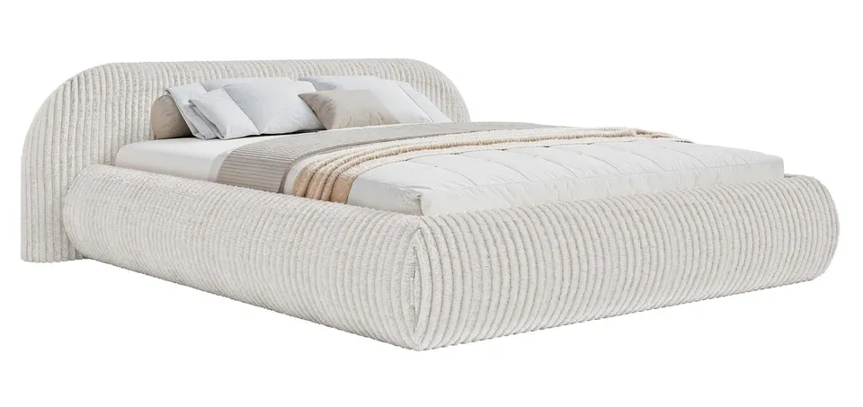 selsey-polsterbett-shels-low-160x200-cm-mit-stauraum-hellgrauer-dicker-cordstoff image 1