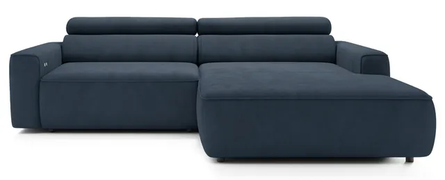 selsey-fando-ecksofa-mit-elektrischem-auszug-l-form-rechts-blauer-samt image 1