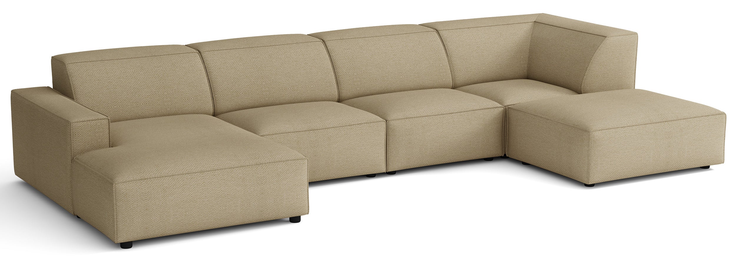 selsey-sellmo-gro-es-u-f-rmiges-modulares-ecksofa-mit-pouf-rechts-dunkelbeige-hy image 3