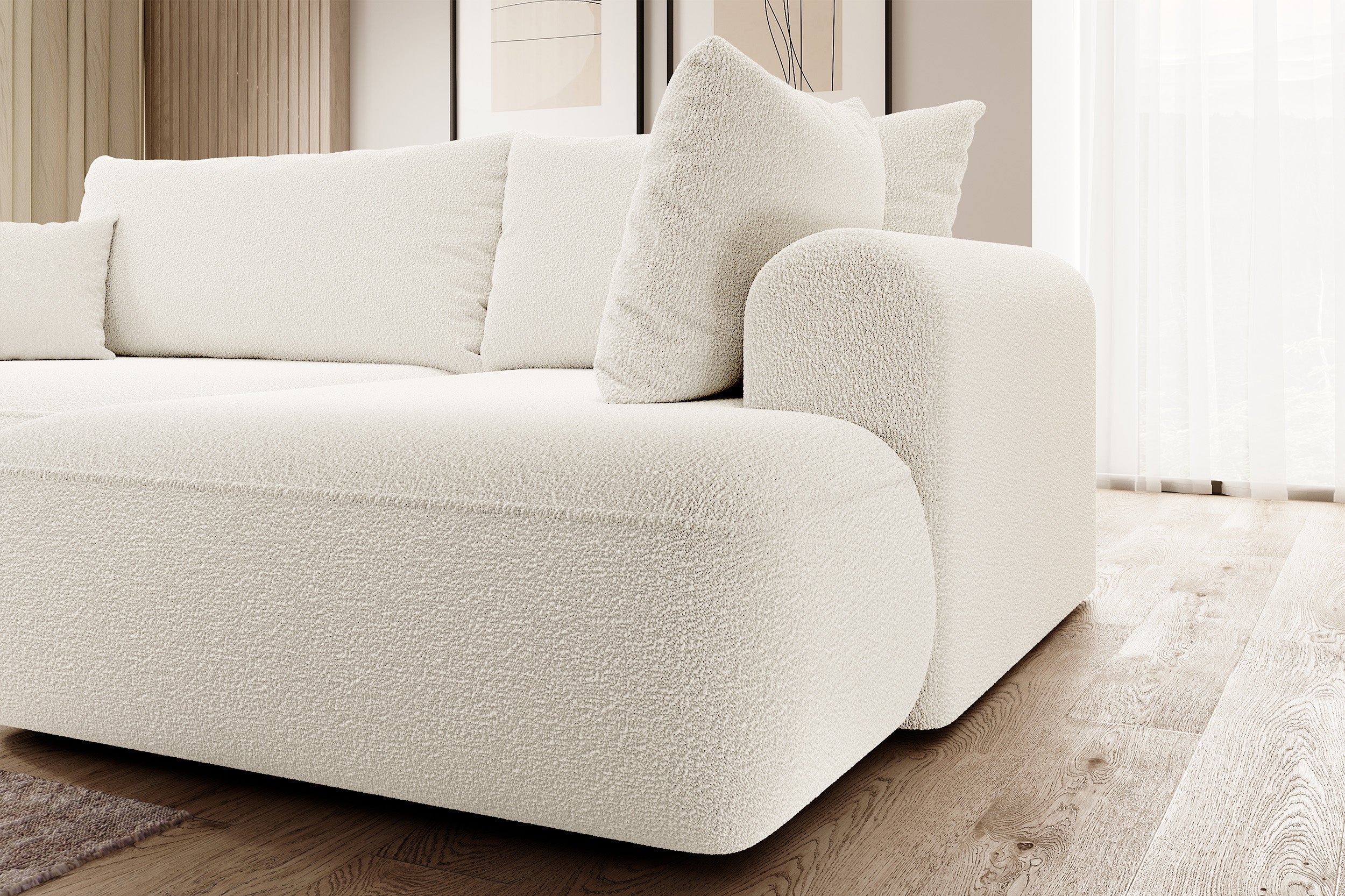 selsey-ovo-ecksofa-mit-schlaffunktion-l-form-rechts-boucl-creme-mit-stauraum image 2