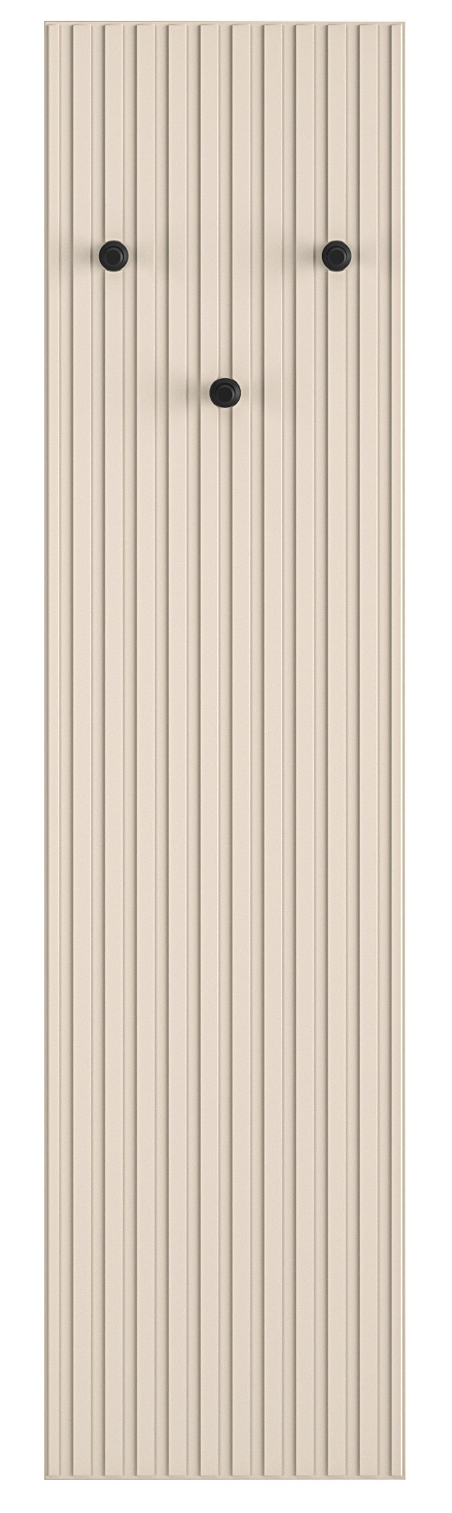 selsey-caletto-wandgarderobe-34-cm-beige-lamellen-mit-3-schwarzen-haken image 1