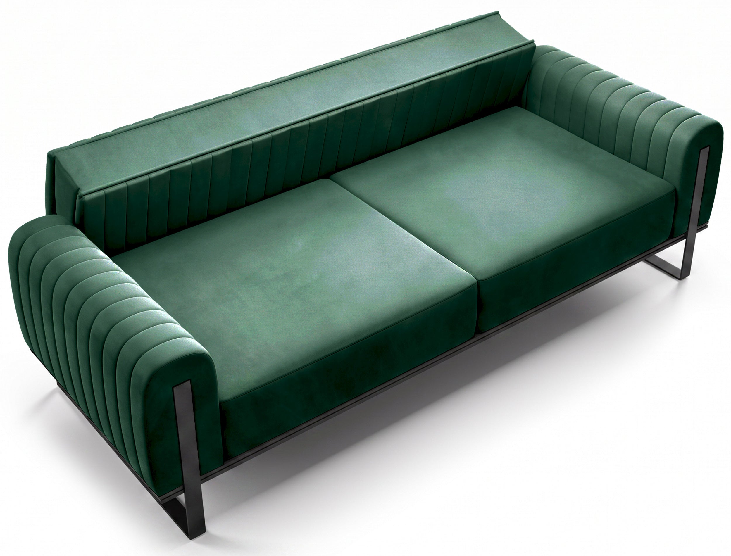 selsey-parissa-sofa-3-sitzer-gr-ner-samt-schwarze-beine image 5