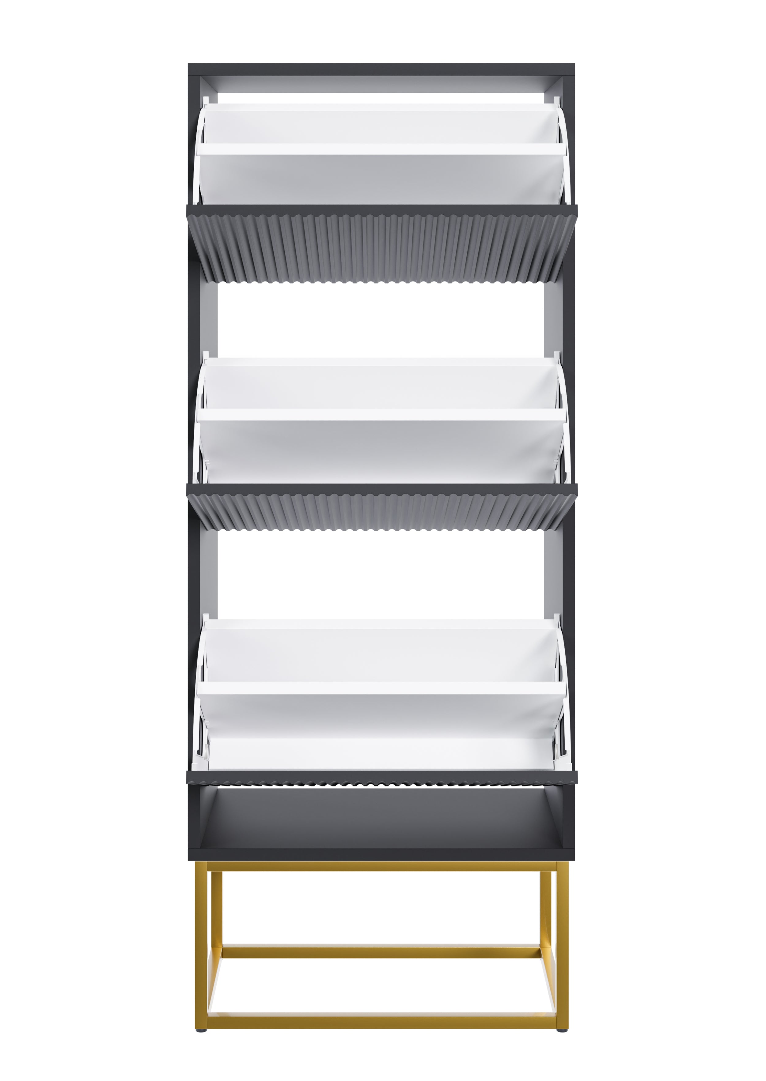 selsey-veldio-schuhschrank-mit-3-f-chern-50-cm-schwarz-mit-goldenen-beinen image 6