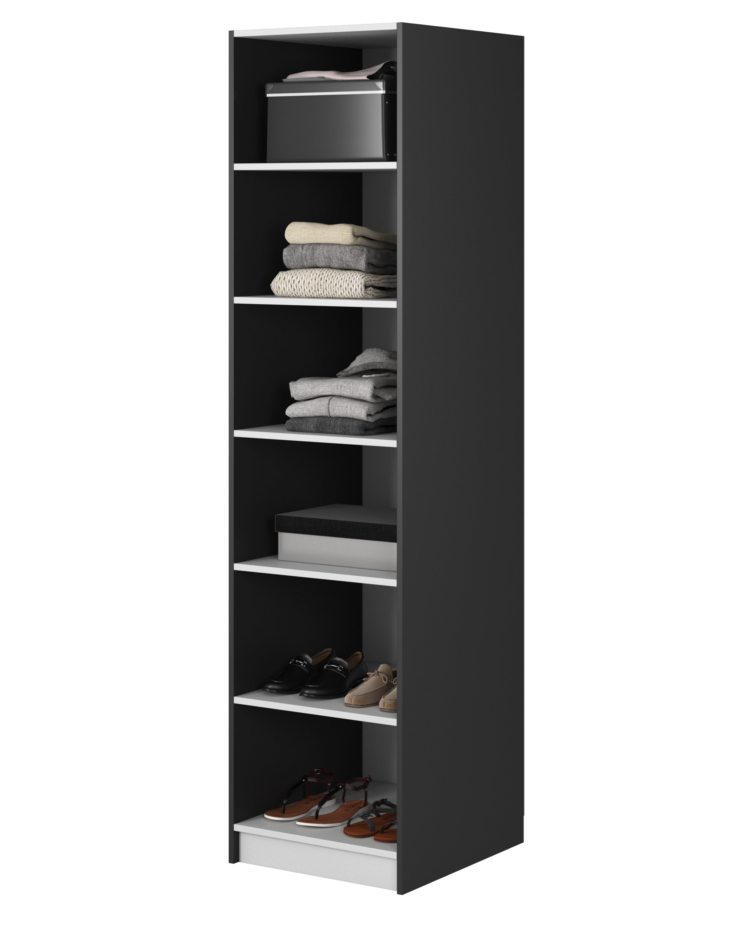 selsey-frame-einzelt-riger-schrank-50-cm-regale-schwarz image 3