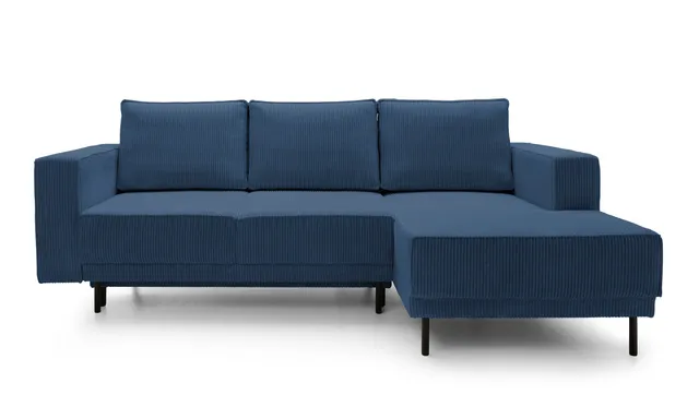 selsey-rodario-mini-ecksofa-mit-schlaffunktion-l-rechts-dunkelblauer-cord-mit-st image 1
