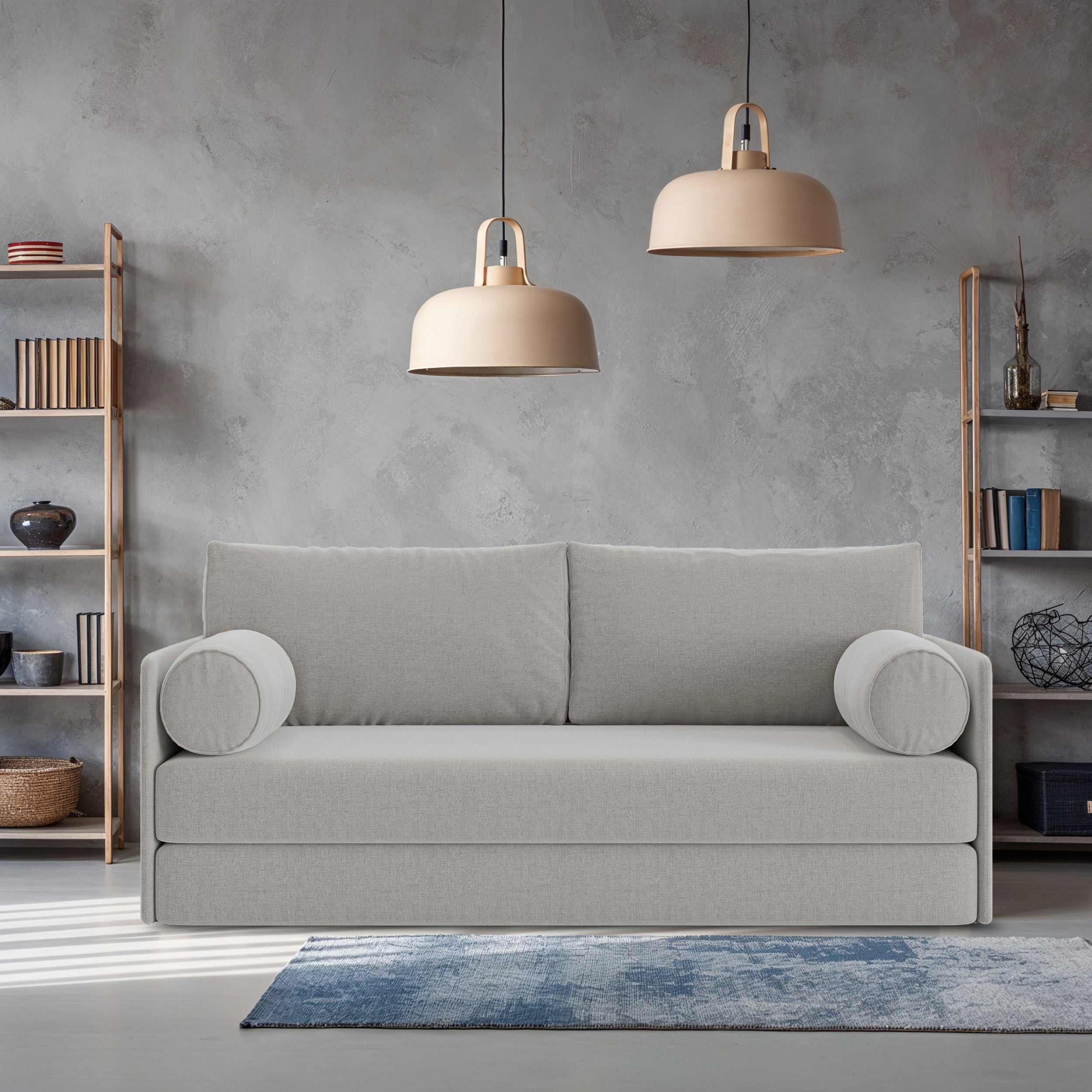 selsey-estano-dreisitziges-sofa-ausklappbar-grau-beiges-flechtmuster image 2