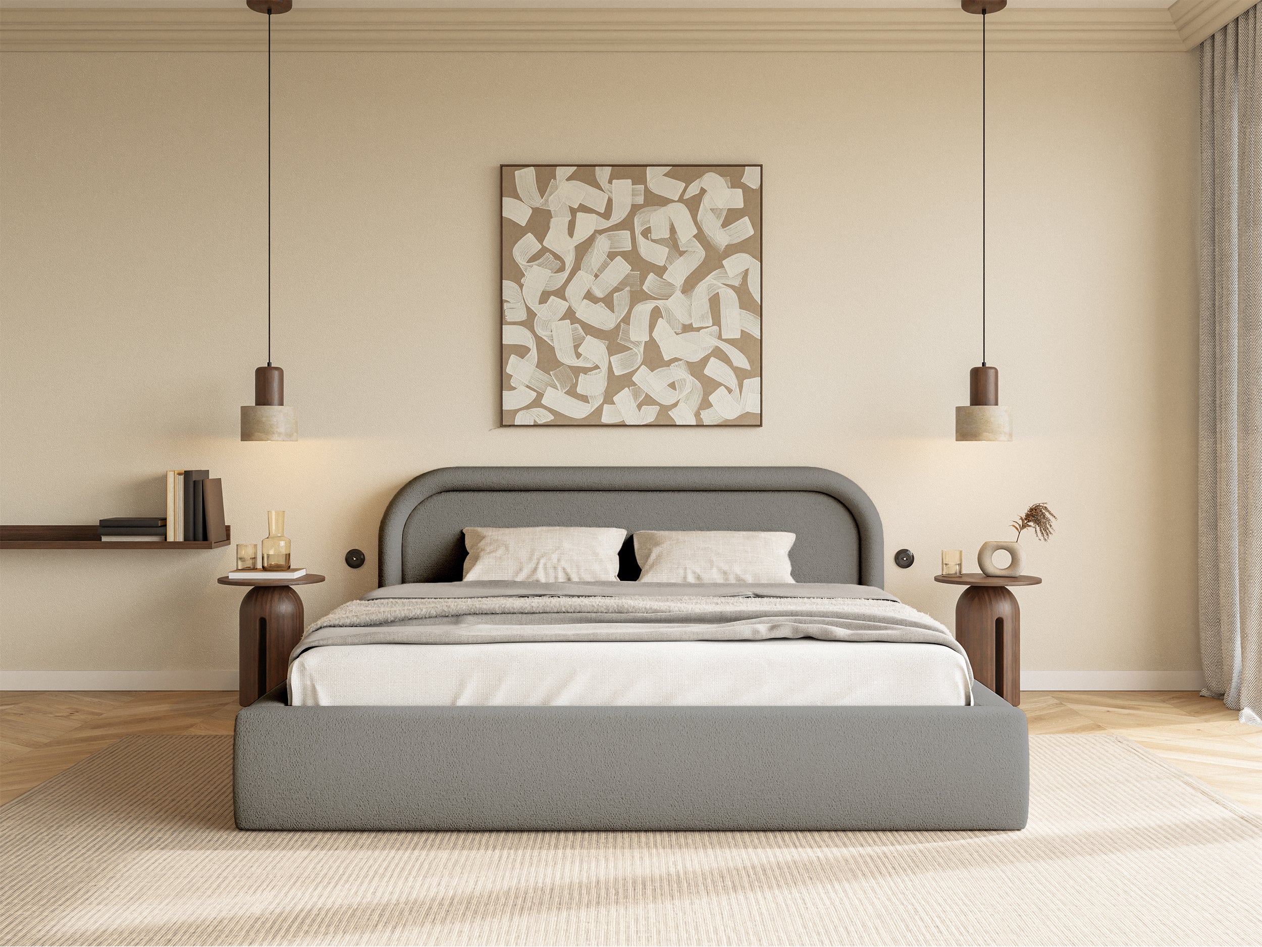 selsey-ruvi-polsterbett-180x200-cm-mit-stauraum-chenille-grau image 2